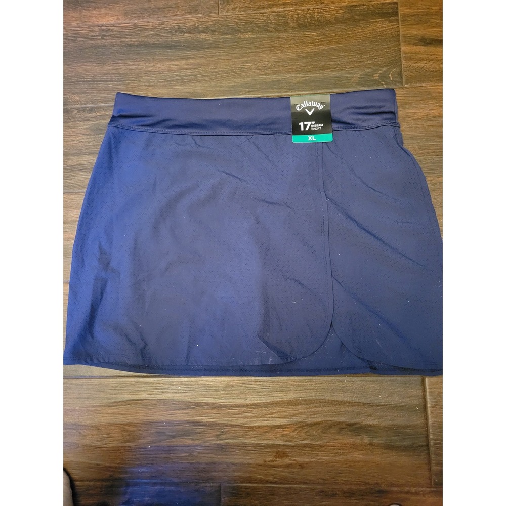 Callaway Golf Skort Navy Blue Perforated 17 Inch Inseam Skort XL NEW 818